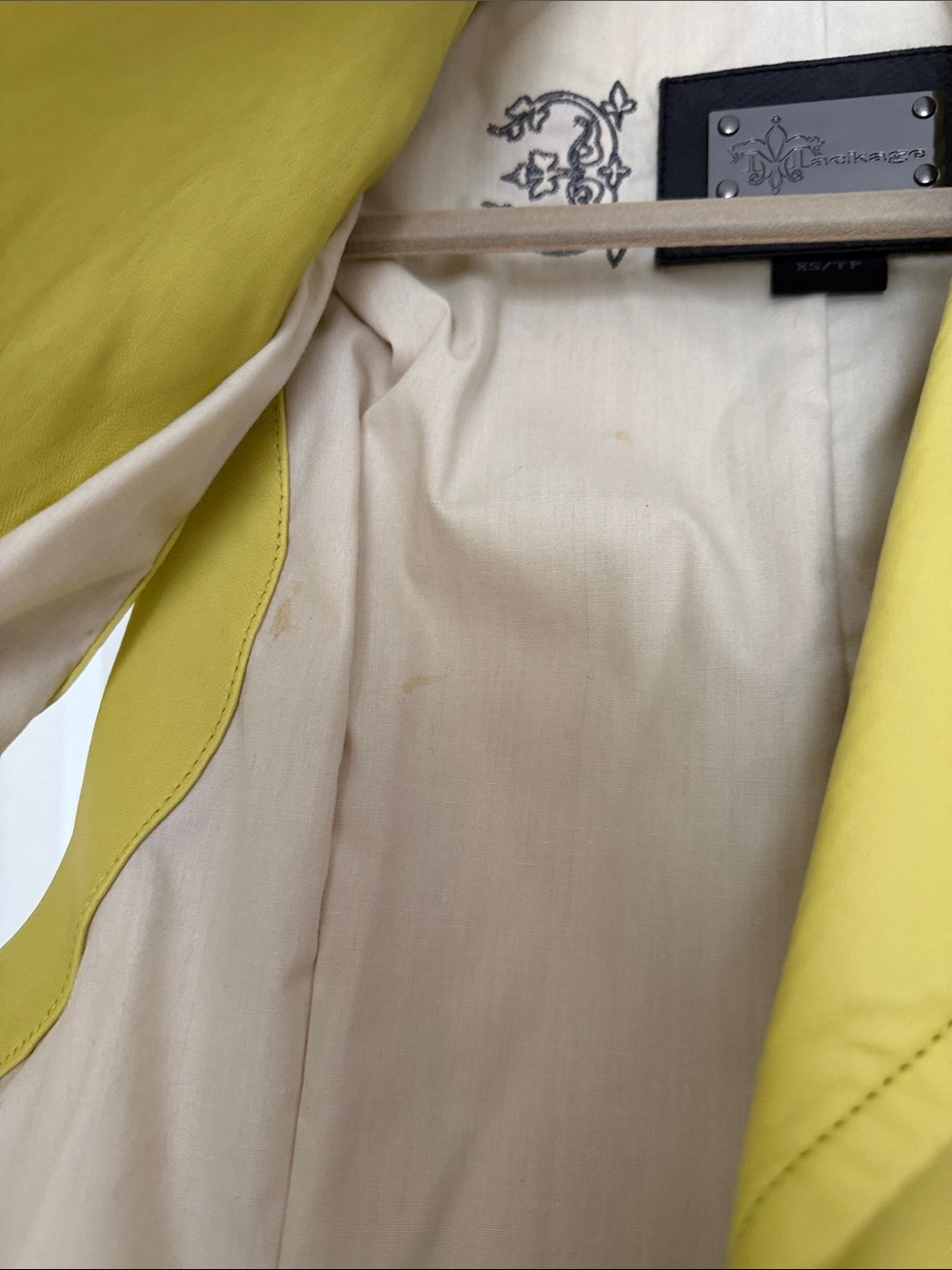 Mackage Yellow Leather Sleeveless Moto Vest - Picture 5 of 7